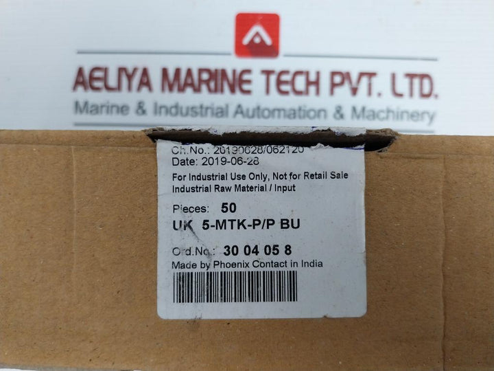 Phoenix Contact Disconnect Terminal Block Uk 5-mtk-p/P Bu (1 Box = 50 Pcs)