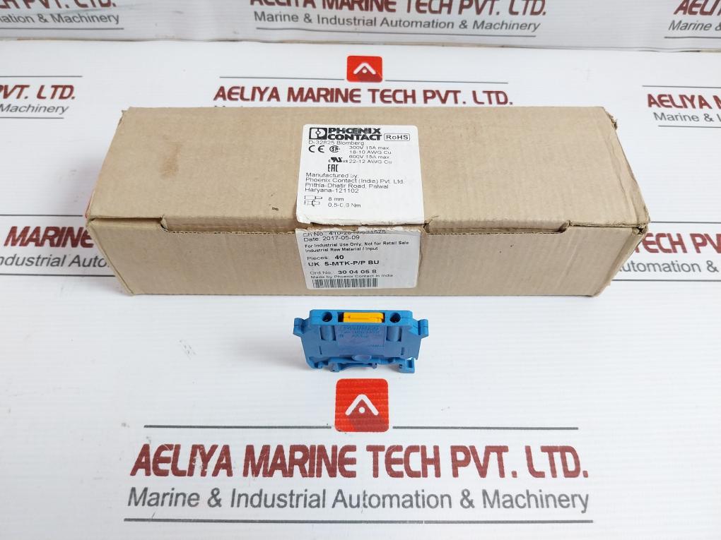 Phoenix Contact Disconnect Terminal Block Uk 5-mtk (1Box = 40Pcs)