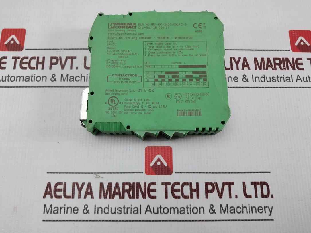 Phoenix Contact Elr H5-ies-sc-24dc/500ac-9 Hybrid Motor Starter 24v Dc 9a