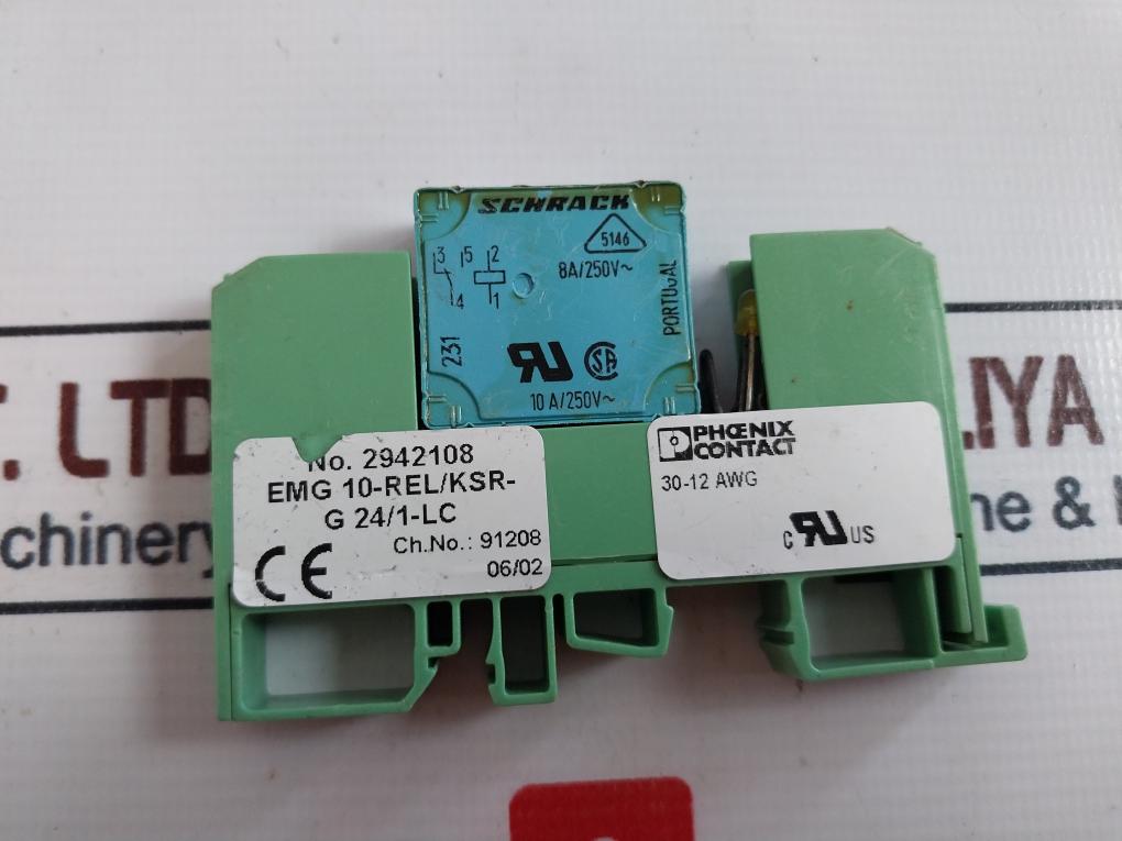 Phoenix Contact Emg 10-rel/Ksr-g 24/1-lc Relay Module 30-12 Awg 2942108