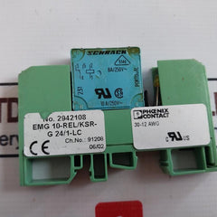 Phoenix Contact Emg 10-rel/Ksr-g 24/1-lc Relay Module 30-12 Awg 2942108