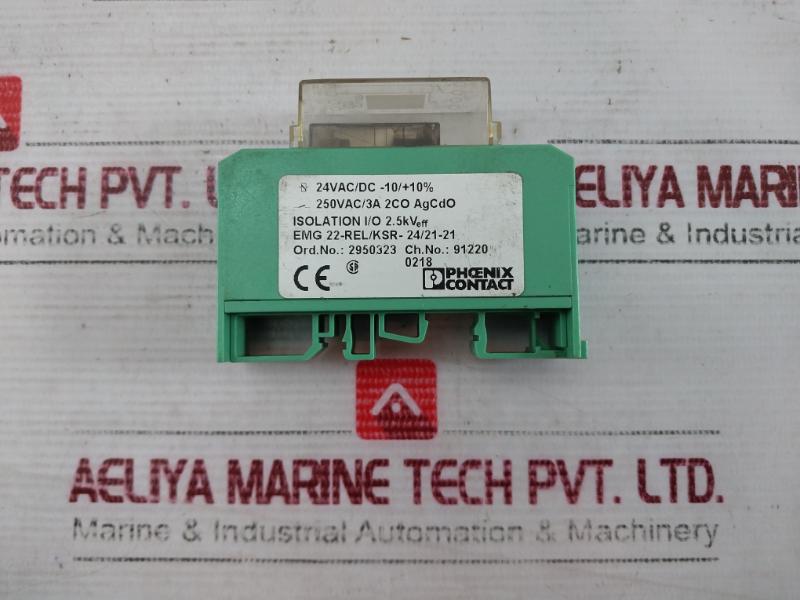 Phoenix Contact Emg 22-rel/Ksr-24/21-21 Relay Module 250Vac/3A 24Vac/Dc 2.5Kv