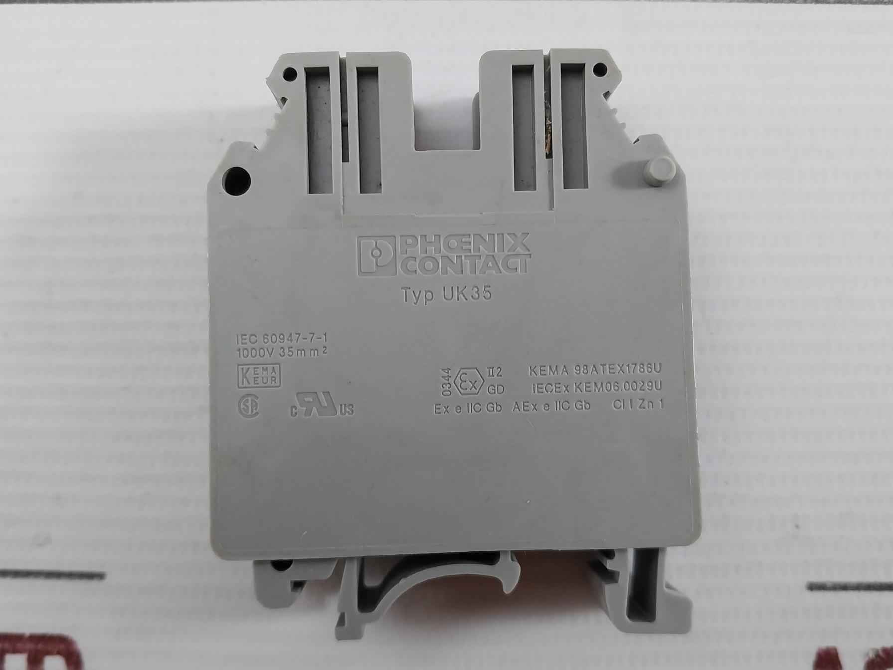 Phoenix Contact Feed-through Terminal Block Part No. Uk35