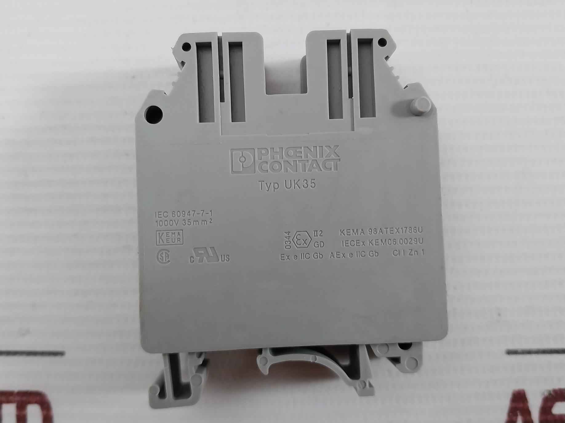 Phoenix Contact Feed-through Terminal Block Part No. Uk35