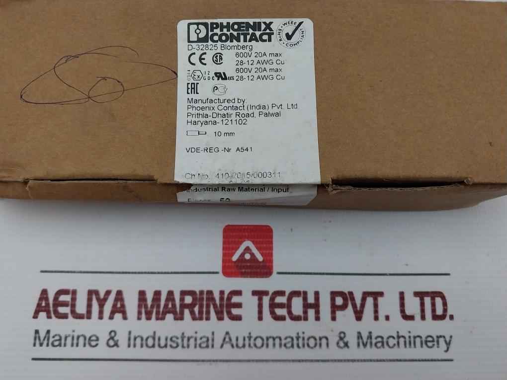 Phoenix Contact Feed-through Terminal Block St 2,5 (1 Box = 50 Pcs)