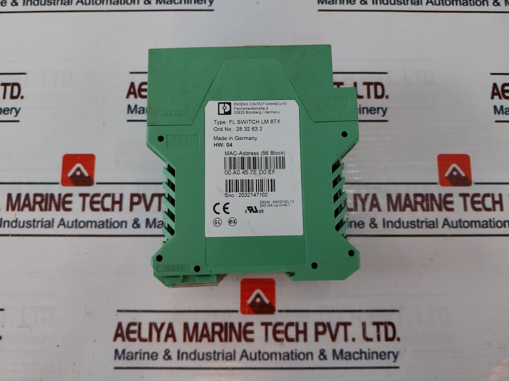 Phoenix Contact Fl Switch Lm 8Tx Ethernet Switch 2832632 24Vdc
