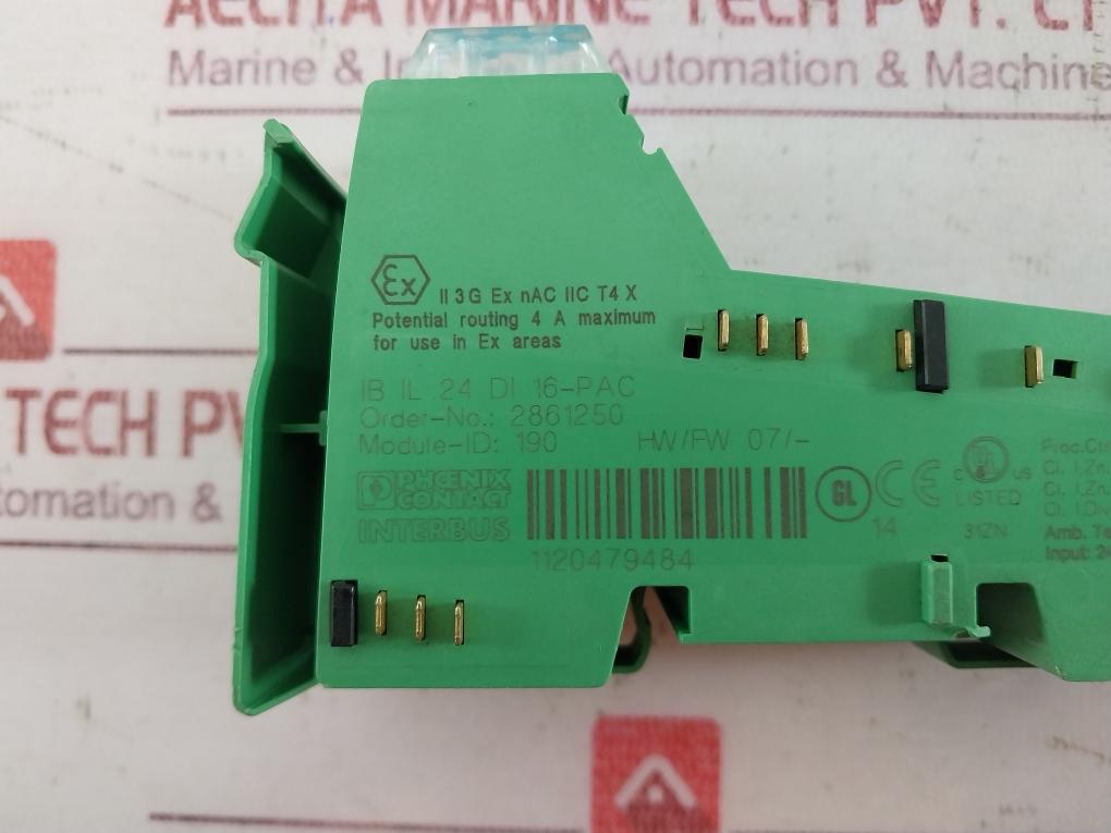 Phoenix Contact Ib Il 24 Di 16-pac Inline Digital Input Terminal 24Vdc/5Ma