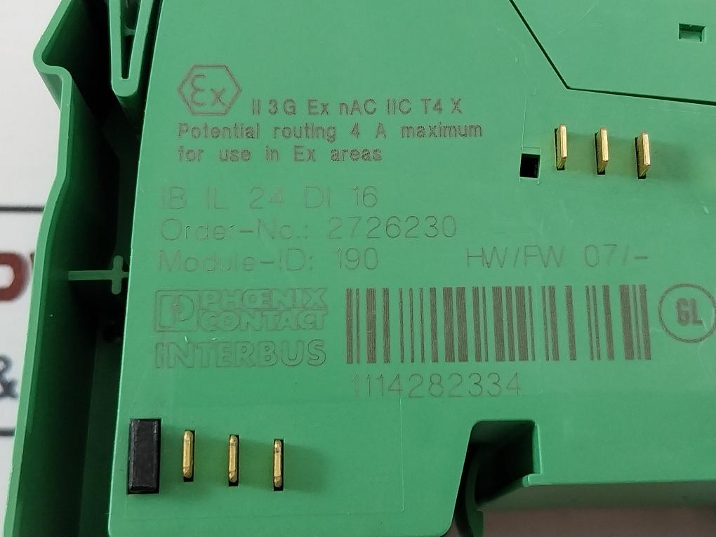 Phoenix Contact Ib Il 24 Di 16 Inline Digital Terminal Module 2726230