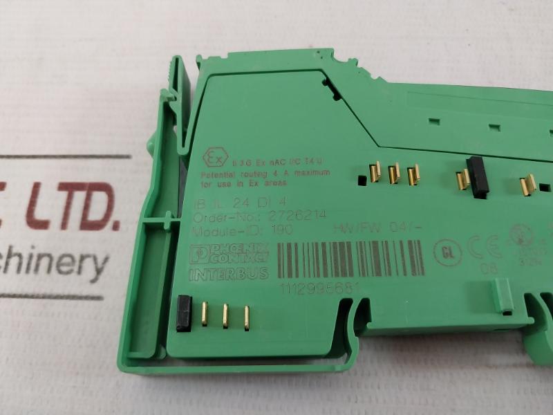 Phoenix Contact Ib Il 24 Di 4 Digital Module Ii 3 G Ex Nac Iic T4 U 60C 4A