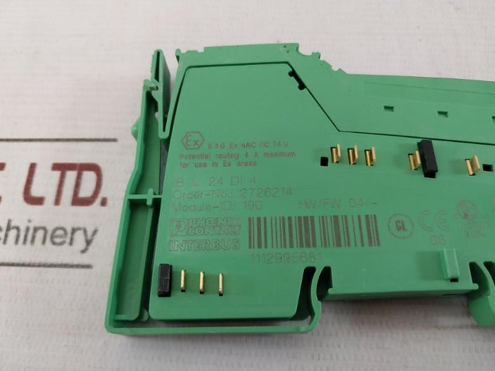 Phoenix Contact Ib Il 24 Di 4 Digital Module Ii 3 G Ex Nac Iic T4 U 60C 4A
