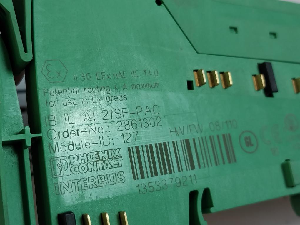Phoenix Contact Ib Il Ai 2/Sf-pac Analog Module 2861302 0-10Vdc