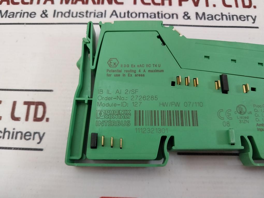 Phoenix Contact Ib Il Ai 2/Sf Analog Input Terminal 0-10Vdc/(0)4-20Ma