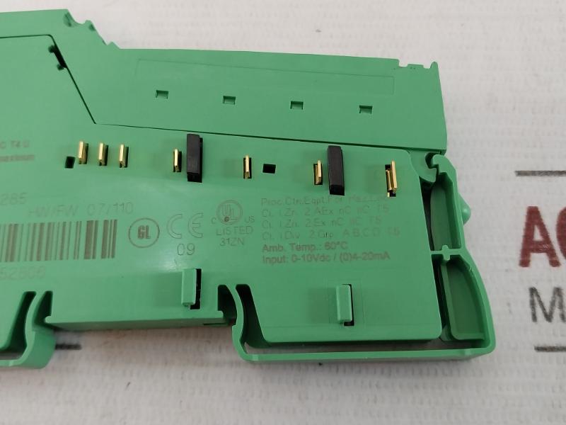 Phoenix Contact Ib Il Ai 2/Sf Analog Module 60C 0-10Vdc/4-20Ma 250V 4A