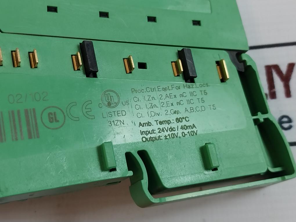 Phoenix Contact Ib Il Ao 2/U/Bp-pac Analog Interbus Module 2861467 24Vdc