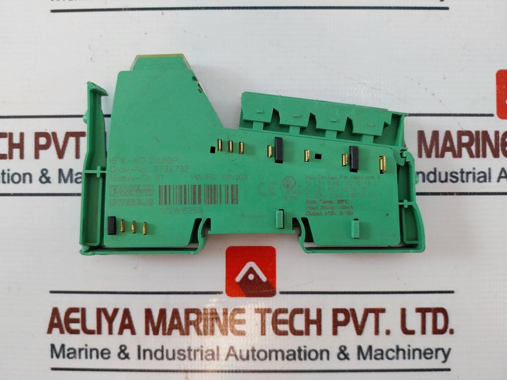 Phoenix Contact Ib Il Ao 2/U/Bp Analog Module 24Vdc/40Ma