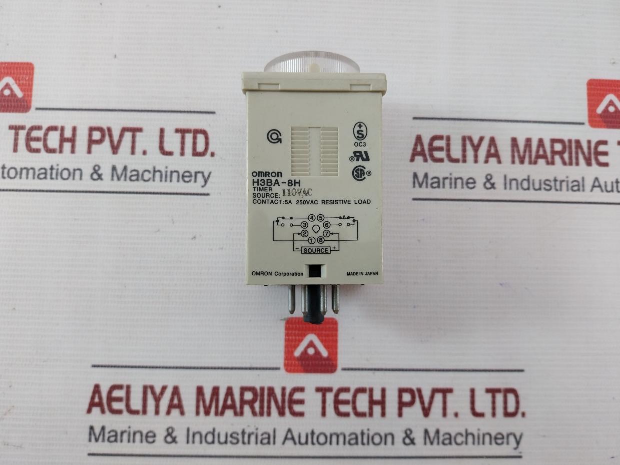 Omron H3Ba-8H Solid-state Timer 0-10Sec 110 Vac