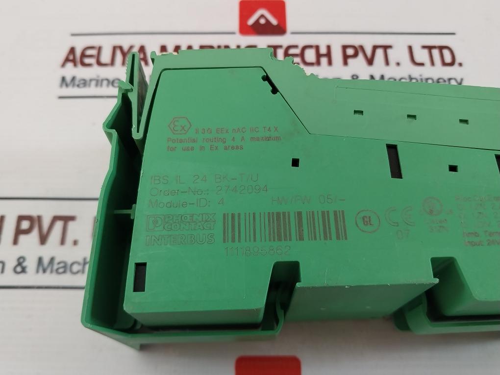 Phoenix Contact Ibs Il 24 Bk-t/U Bus Coupler 2742094 24Vdc/ 500Ma