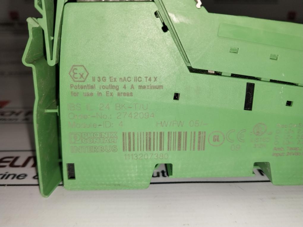 Phoenix Contact Ibs Il 24 Bk-t/U Bus Coupler 2742094 250V 1.5Mm2