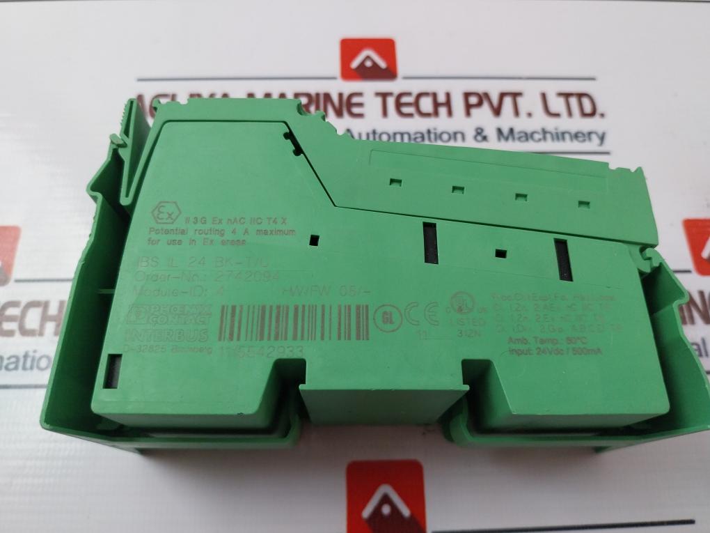 Phoenix Contact Interbus Ibs Il 24 Bk-t/U Bus Coupler 24Vdc/500Ma