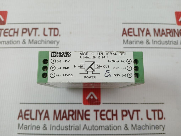 Phoenix Contact Isolated Signal Converter 20...30V,55Ma Part No Mcr-c-u/I-10B/4-dci