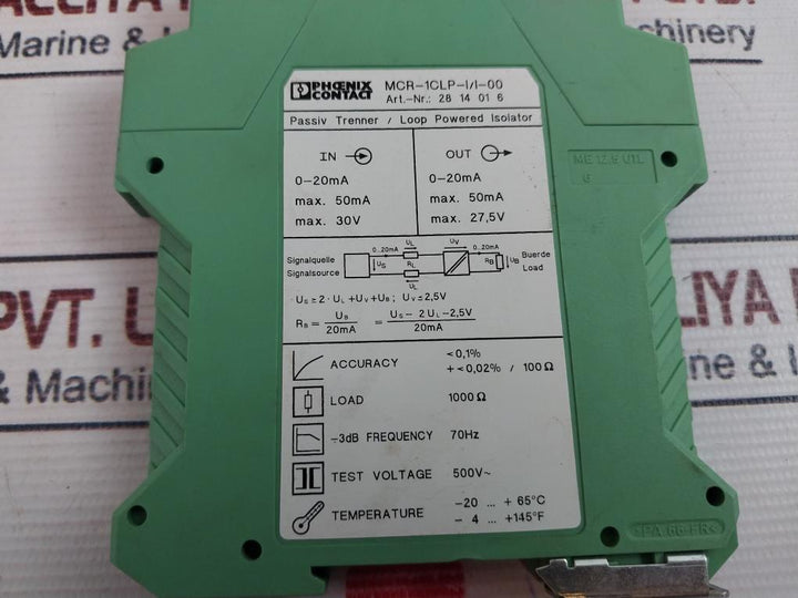Phoenix Contact Mcr-1Clp-i/I-00 Loop Powered Isolator 2814016 50Ma