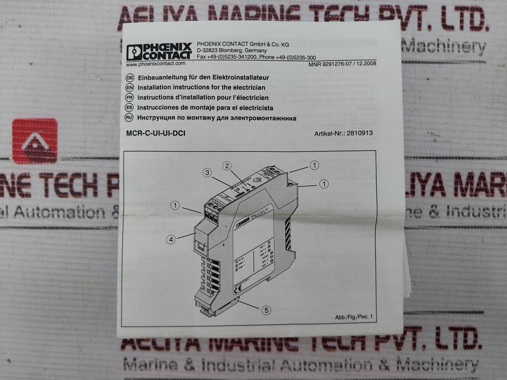 Phoenix Contact Mcr-c-ui-ui-dci Converter 2810913