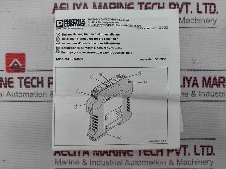 Phoenix Contact Mcr-c-ui-ui-dci Converter 2810913 30V/50Ma