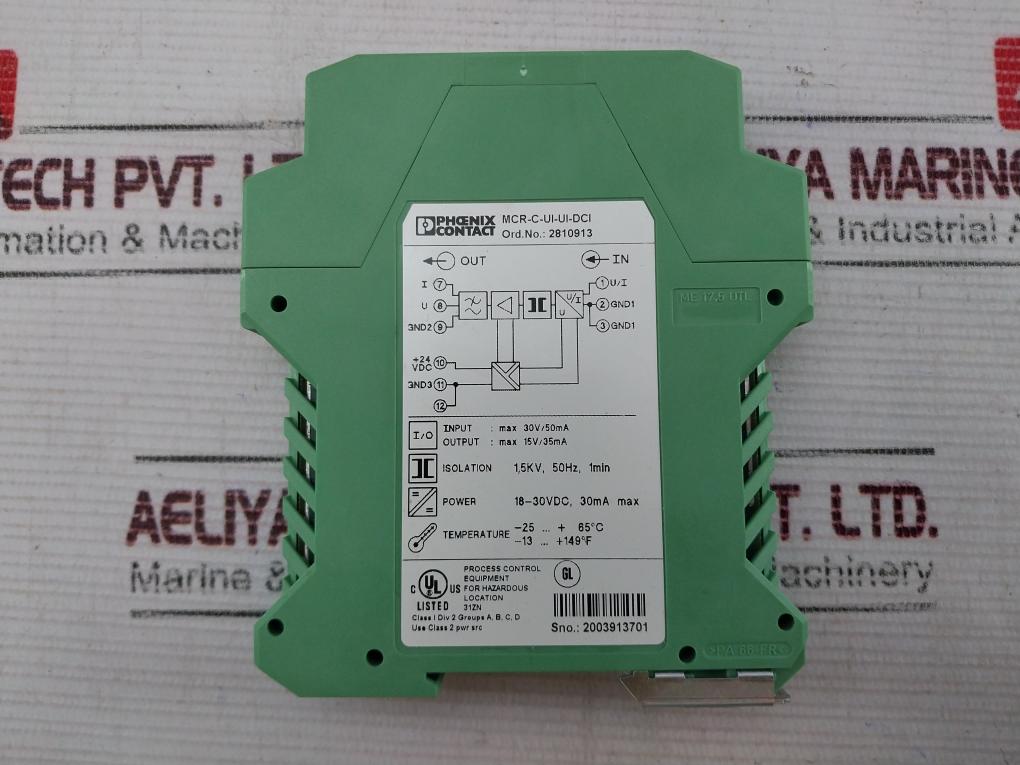Phoenix Contact Mcr-c-ui-ui-dci Converter 2810913 30V/50Ma