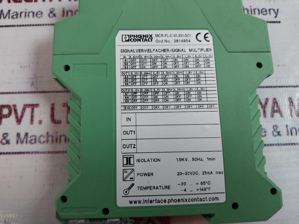 Phoenix Contact Mcr-fl-c-ui-2Ui-dci Signal Multiplier 20-30 Vdc