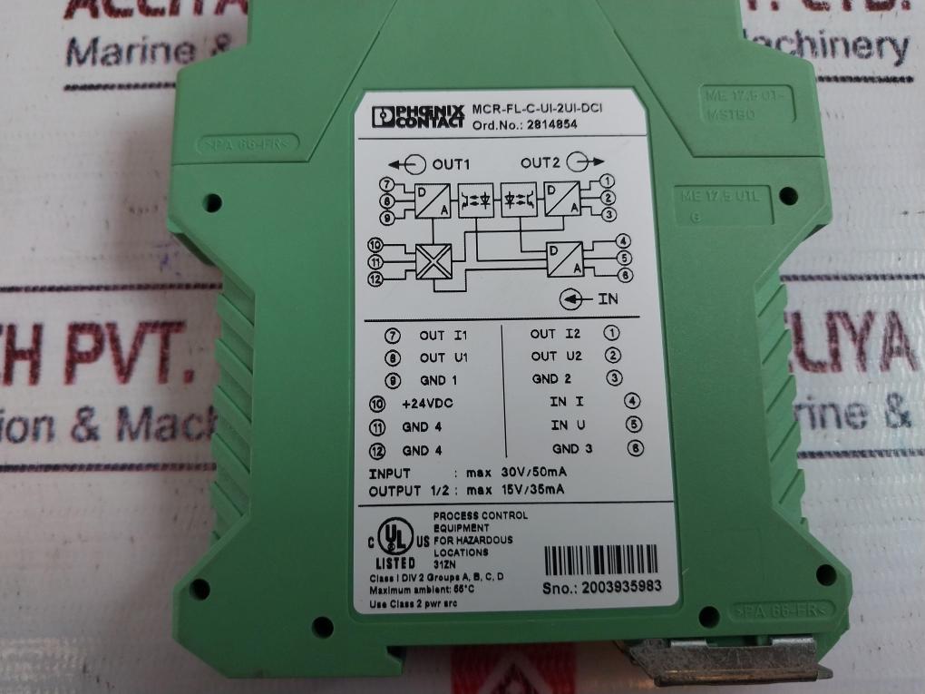 Phoenix Contact Mcr-fl-c-ui-2Ui-dci Signal Multiplier 20-30 Vdc