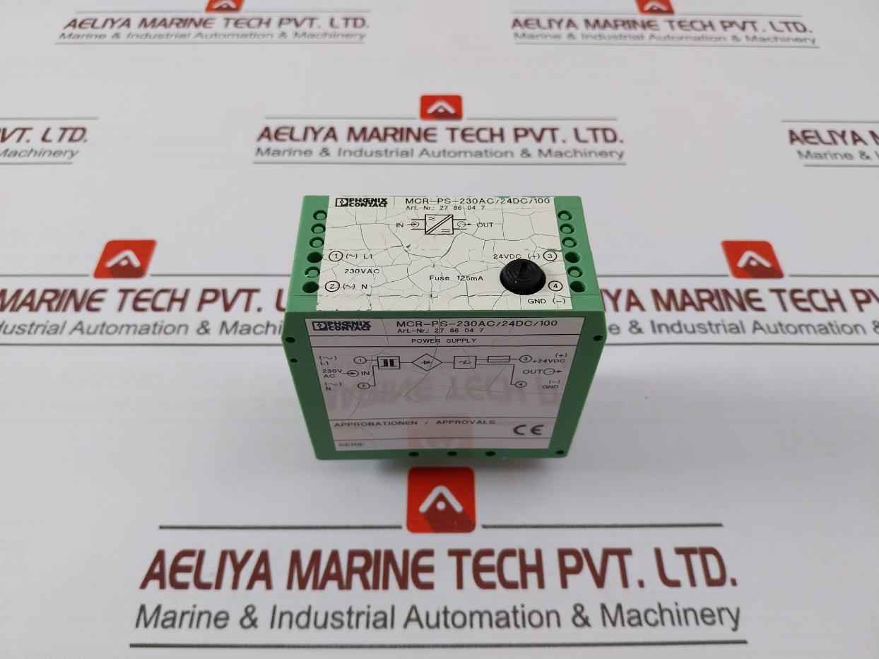 Phoenix Contact Mcr-ps-230Ac/24Dc/100 Signal Conditioner Power Supply Unit 50Mv