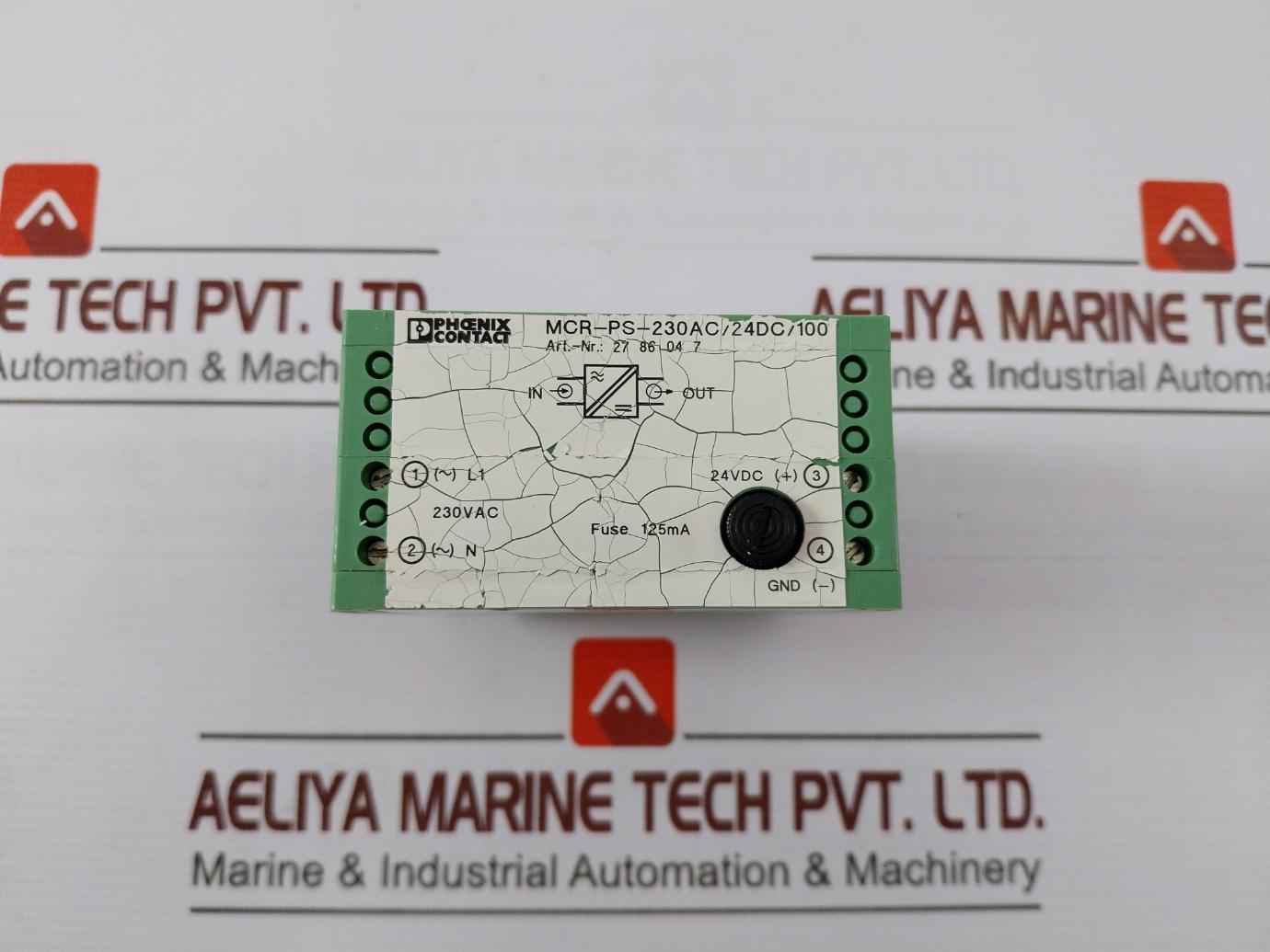 Phoenix Contact Mcr-ps-230Ac/24Dc/100 Signal Conditioner Power Supply Unit 50Mv