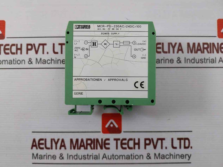 Phoenix Contact Mcr-ps-230Ac/24Dc/100 Signal Conditioner Power Supply Unit 50Mv