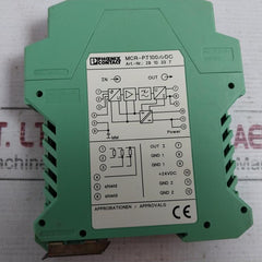 Phoenix Contact Mcr-pt100/I/Dc Resistance Thermometer Measuring Transducer 30Ma