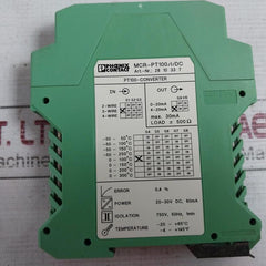 Phoenix Contact Mcr-pt100/I/Dc Resistance Thermometer Measuring Transducer 30Ma