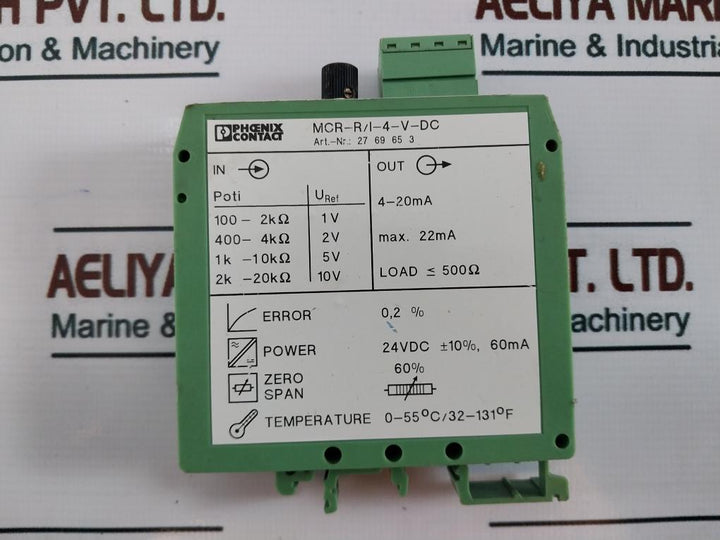 Phoenix Contact Mcr-r/I-4-v-dc Resistance Transducer 24Vdc