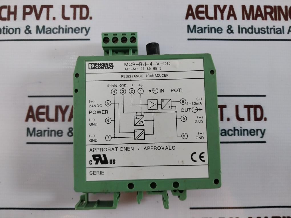 Phoenix Contact Mcr-r/I-4-v-dc Resistance Transducer 2769653 1-10V