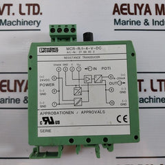 Phoenix Contact Mcr-r/I-4-v-dc Resistance Transducer 24Vdc