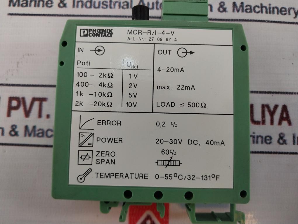 Phoenix Contact Mcr-r/I-4-v Resistance Transducer