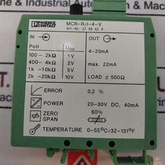 Phoenix Contact Mcr-r/I-4-v Resistance Transducer