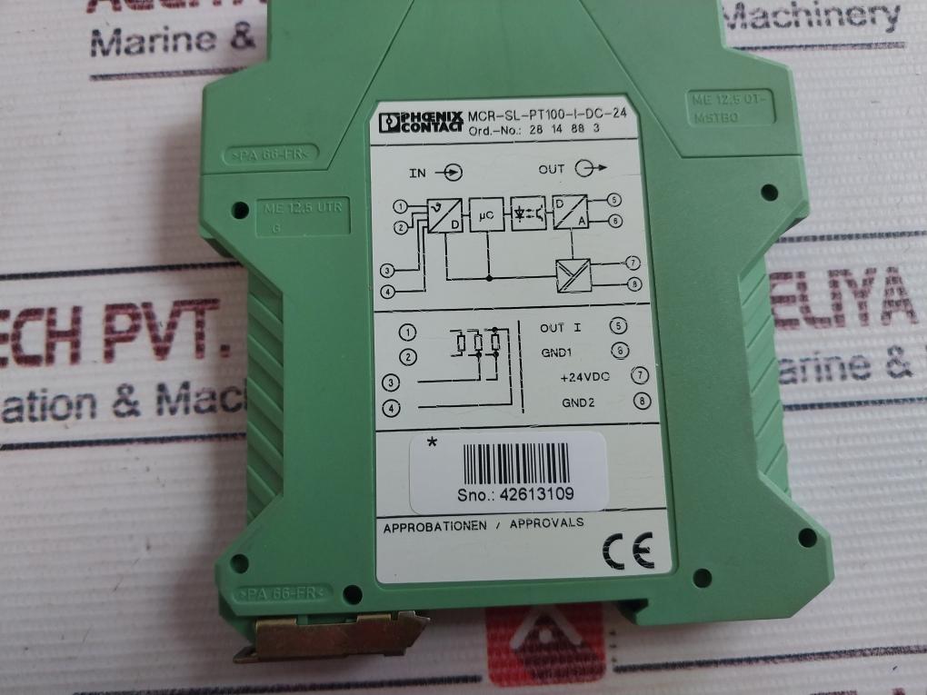 Phoenix Contact Mcr-sl-pt100-u-dc-24 Temperature Transducer 2814883