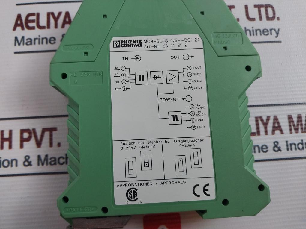 Phoenix Contact Mcr-sl-s-1/5-i-dci-24 Active Transducer 50/60Hz
