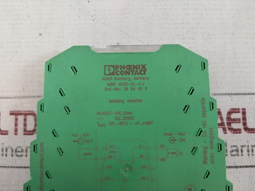 Phoenix Contact Mini Mcr-sl-i-i Signal Conditioner Isolating Amplifier 19,2-30Vdc