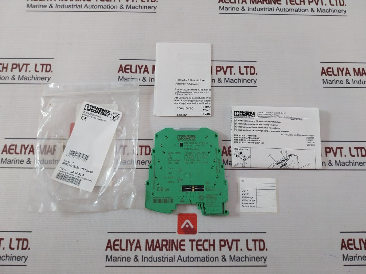 Phoenix Contact Mini Mcr-sl-pt100-ui Resistance Measuring Transducer 5Kv 50Hz