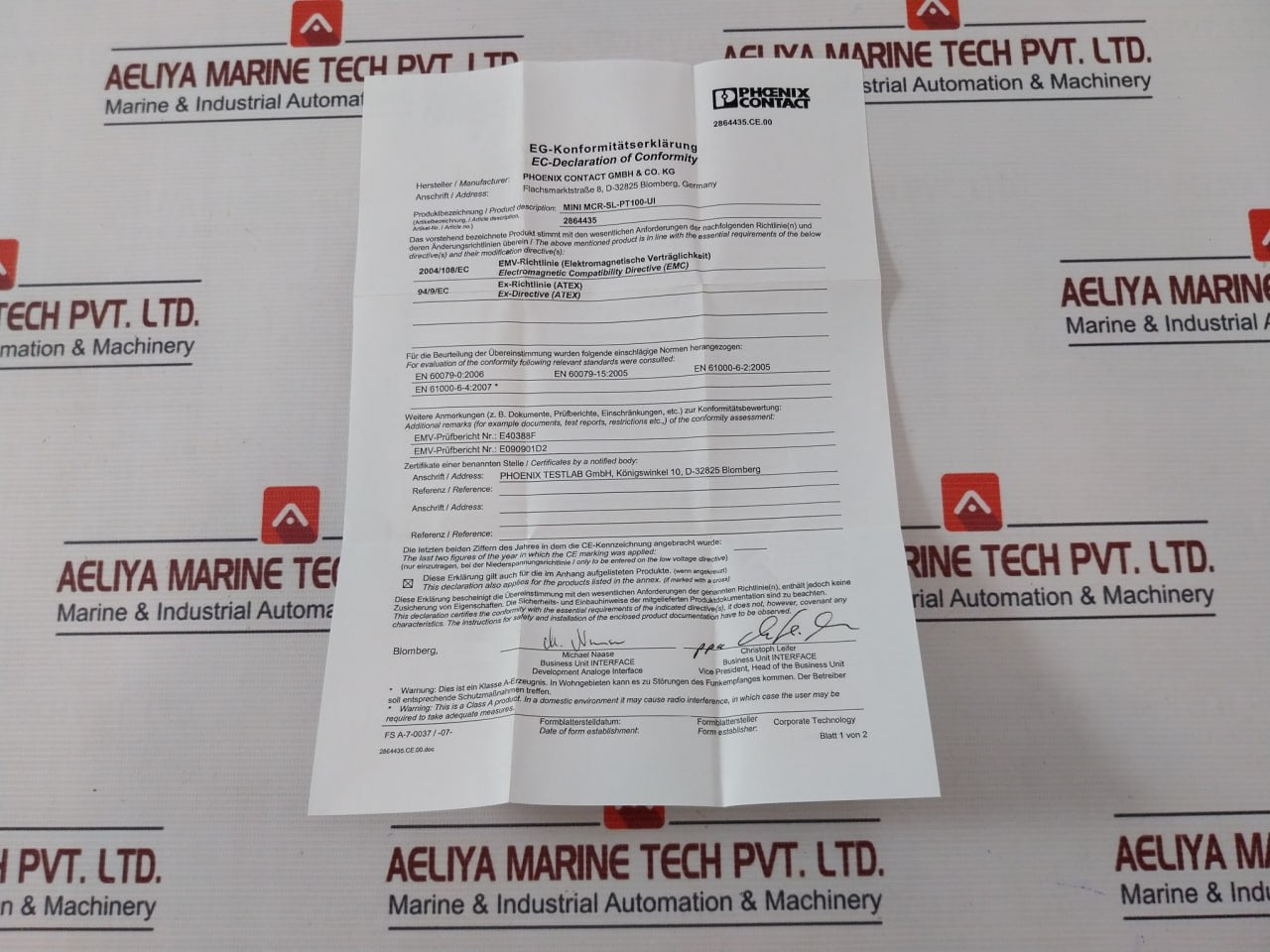 Phoenix Contact Mini Mcr-sl-pt100-ui Resistance Measuring Transducer 5Kv 50Hz