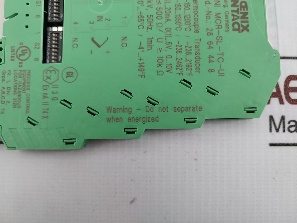 Phoenix Contact Mini Mcr-sl-tc-ui Thermocouple Measuring Transducer 16Ma 1 5Kv