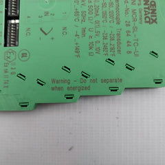 Phoenix Contact Mini Mcr-sl-tc-ui Thermocouple Measuring Transducer 16Ma 1 5Kv
