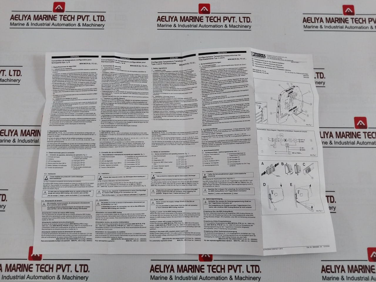 Phoenix Contact Mini Mcr-sl-tc-ui Thermocouple Measuring Transducer 16Ma 1 5Kv