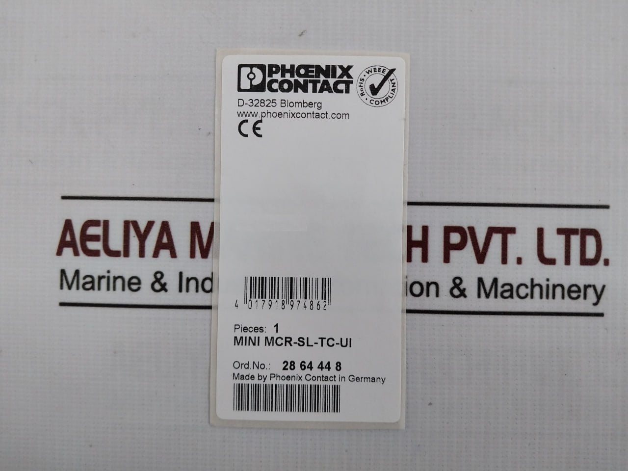 Phoenix Contact Mini Mcr-sl-tc-ui Thermocouple Measuring Transducer 16Ma 1 5Kv