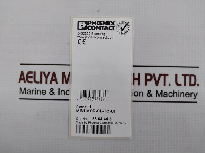 Phoenix Contact Mini Mcr-sl-tc-ui Thermocouple Measuring Transducer 16Ma 1 5Kv